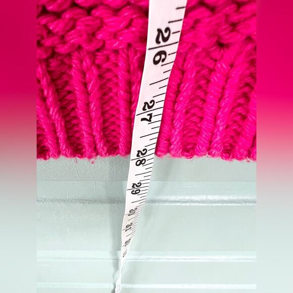 Anthropologie moth pink cardigan open front chunky knit cute girly bright summer - Picture 6 of 7